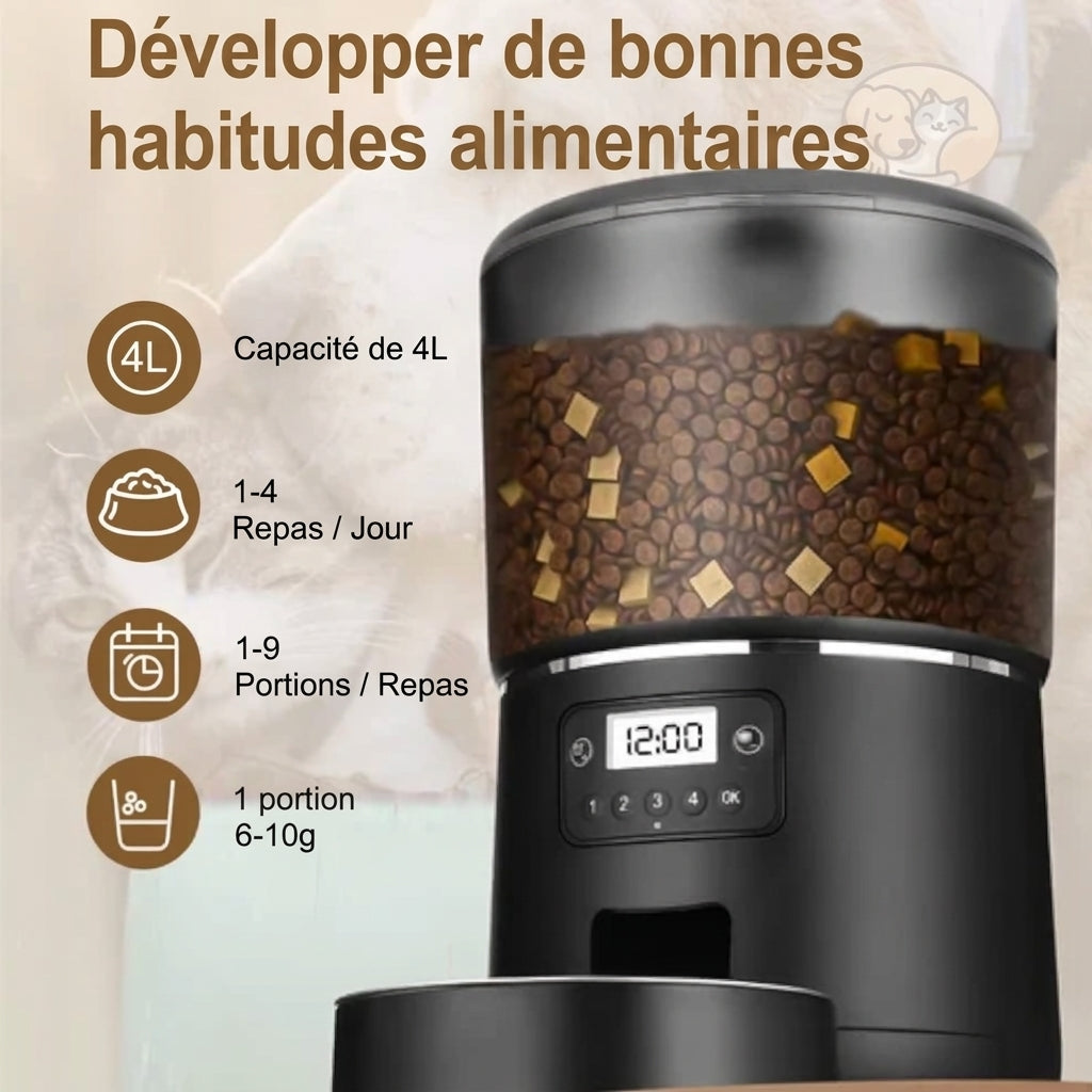 Photo explicative du distributeur automatique de croquettes 4L